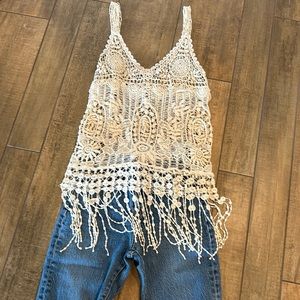 Crocheted 70s festival top